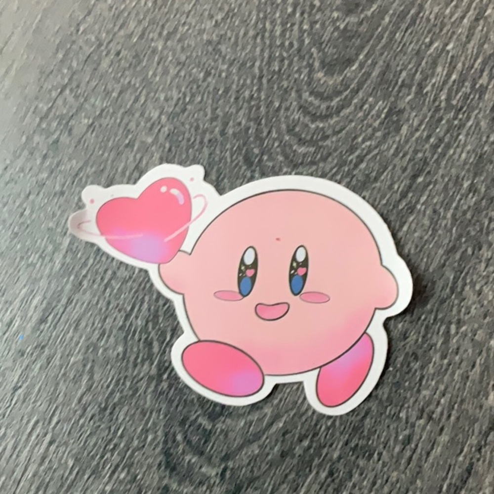 This is a pack of stickers, Kirby stickers